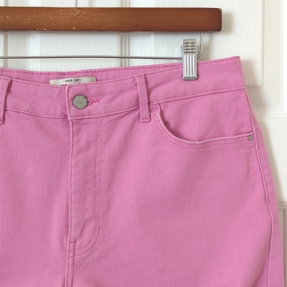Wrangler Classic Vintage Inspired High Waisted Cut Off Jean Shorts Berry Pink 10 - Picture 2 of 12